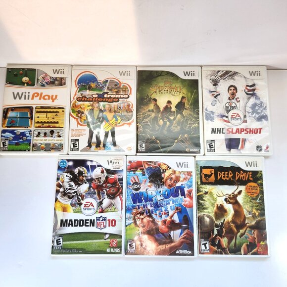 Wii Nintendo Game Lot of 7 With Cases and Manuals Tested Working - Picture 1 of 10